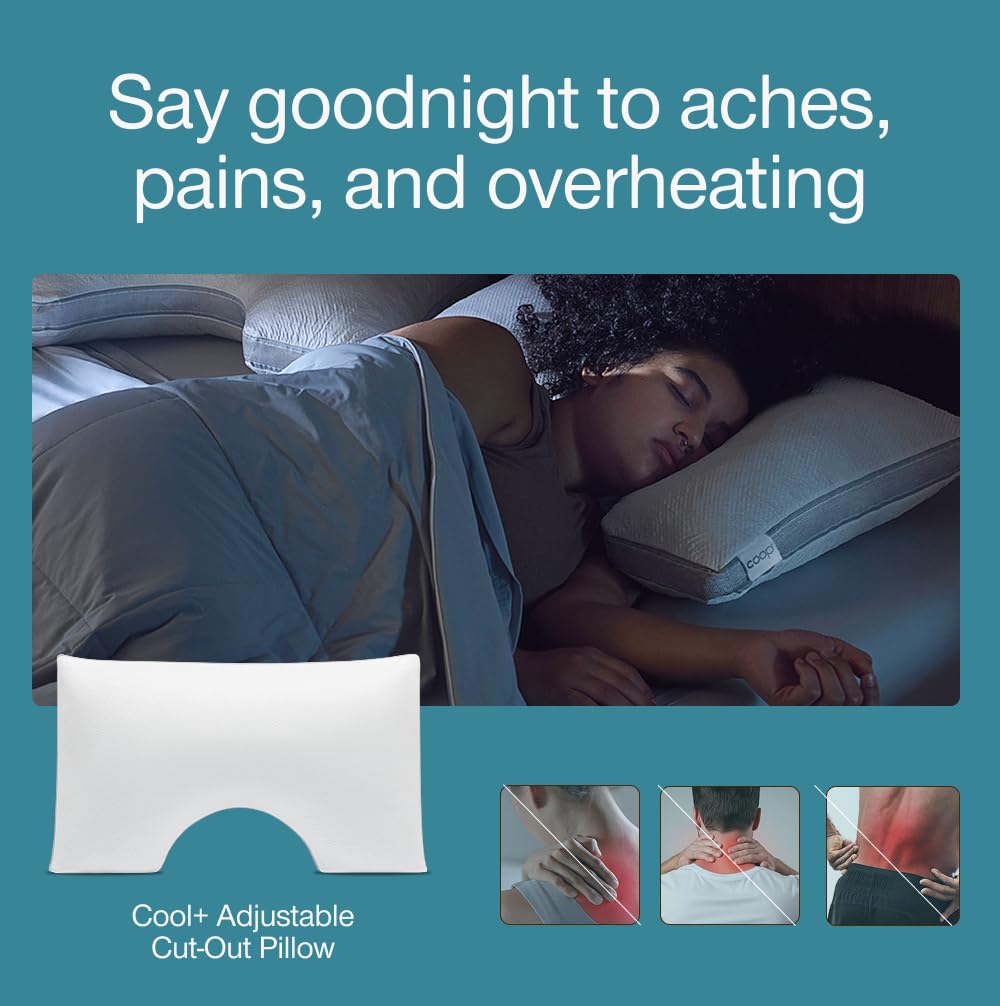Coop Home Goods Cool+ Cut-Out Pillow gel-infused fill visible in cut-out shape for airflow