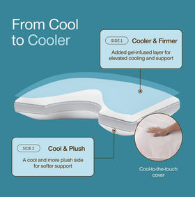 Coop Home Goods Cool+ Cut-Out Pillow includes extra-fill pack for personalized loft