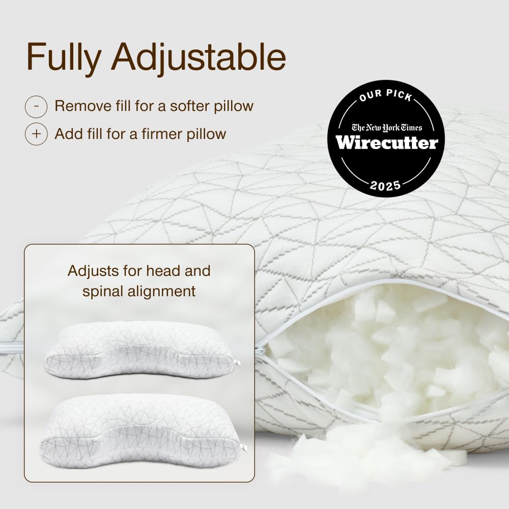 Coop Home Goods Cut-Out Pillow adjustable fill lets you tailor loft and support.