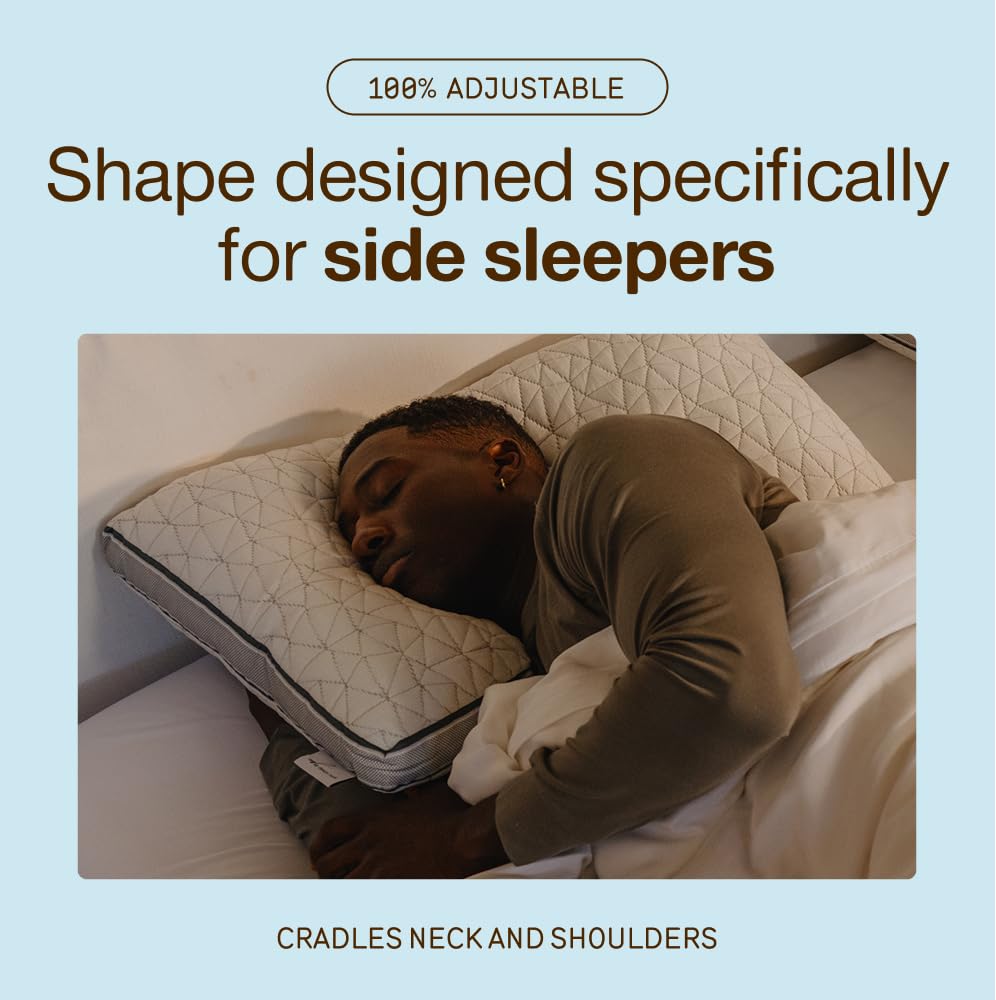 Gel-infused memory foam in Eden pillow provides balanced cooling and support.