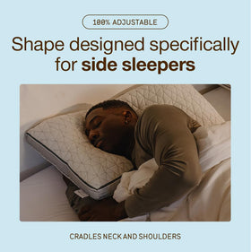 Gel-infused memory foam in Eden pillow provides balanced cooling and support.