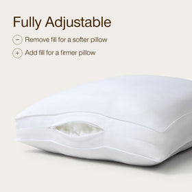 Coop Home Goods Essence Down Alternative Pillow back view demonstrates balanced softness.