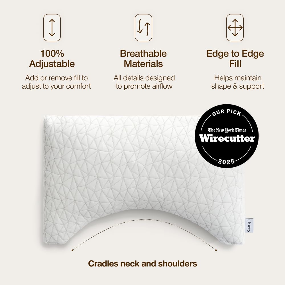 Coop Home Goods Crescent Pillow removable Lulltra cover close-up.