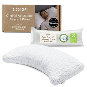 Coop Home Goods Original Crescent Pillow loft prep aids personalized comfort