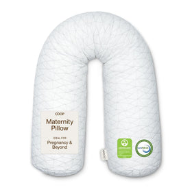 Coop Home Goods Original Maternity Pillow setup with adjustable support for personalized comfort.