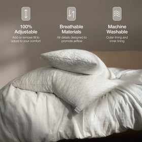 Coop Home Goods Original Pillow fresh foam close-up signaling quality and consistency