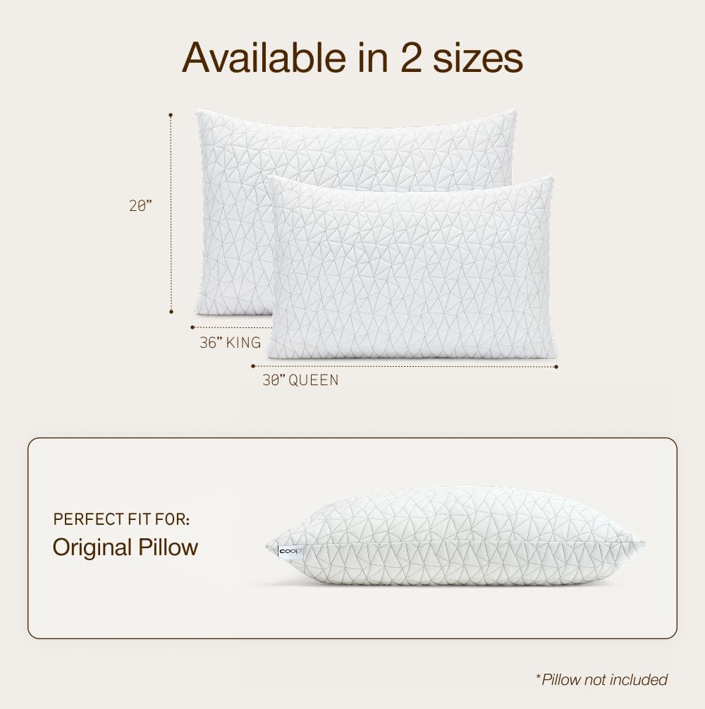 Coop Home Goods Original Pillow Case folded to reveal sturdy stitching