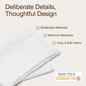 Coop Home Goods Original Pillow Case zipper closure for secure pillow fit