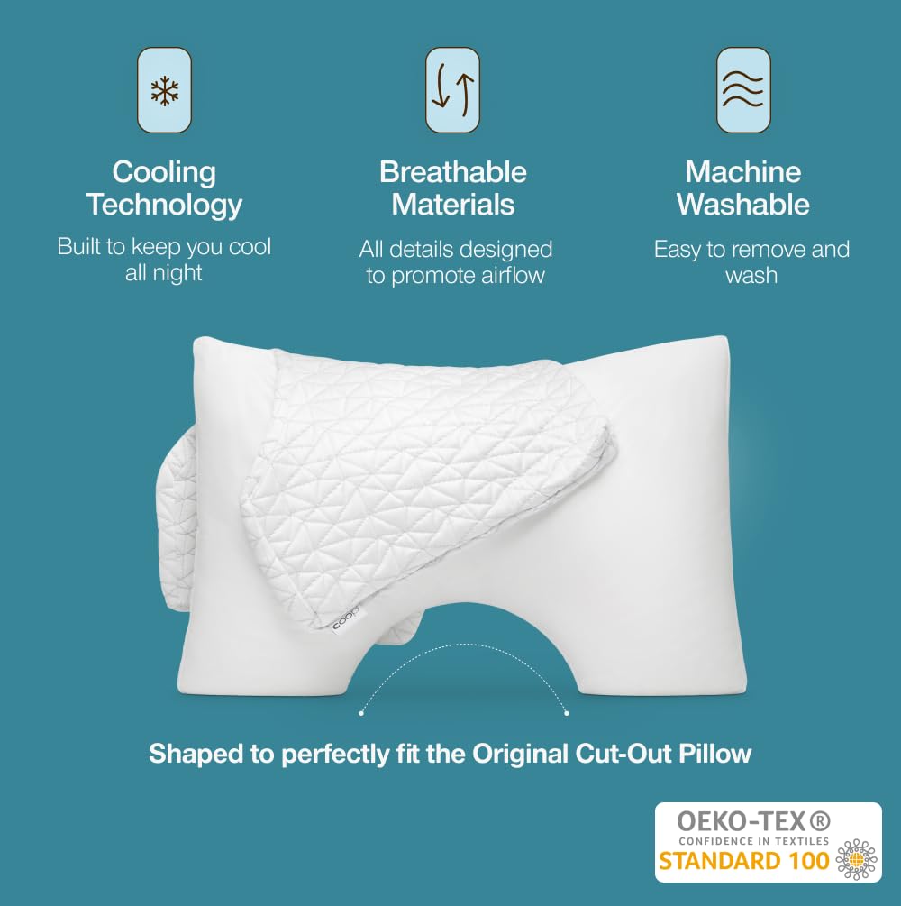 Coop Home Goods two-sided pillowcase with Lulltra side for extra softness.