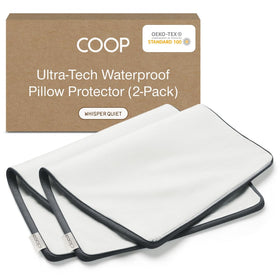 Coop Home Goods Ultra-Tech Pillow Protector waterproof king cover protects spills while staying breathable