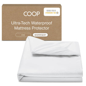 Coop Home Goods Ultra-Tech mattress protector top-layer waterproof shield protects against spills