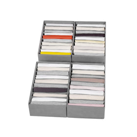 Coorganisers 4-pack T shirt drawer organizer in compact 10-grid layout for tidy drawers