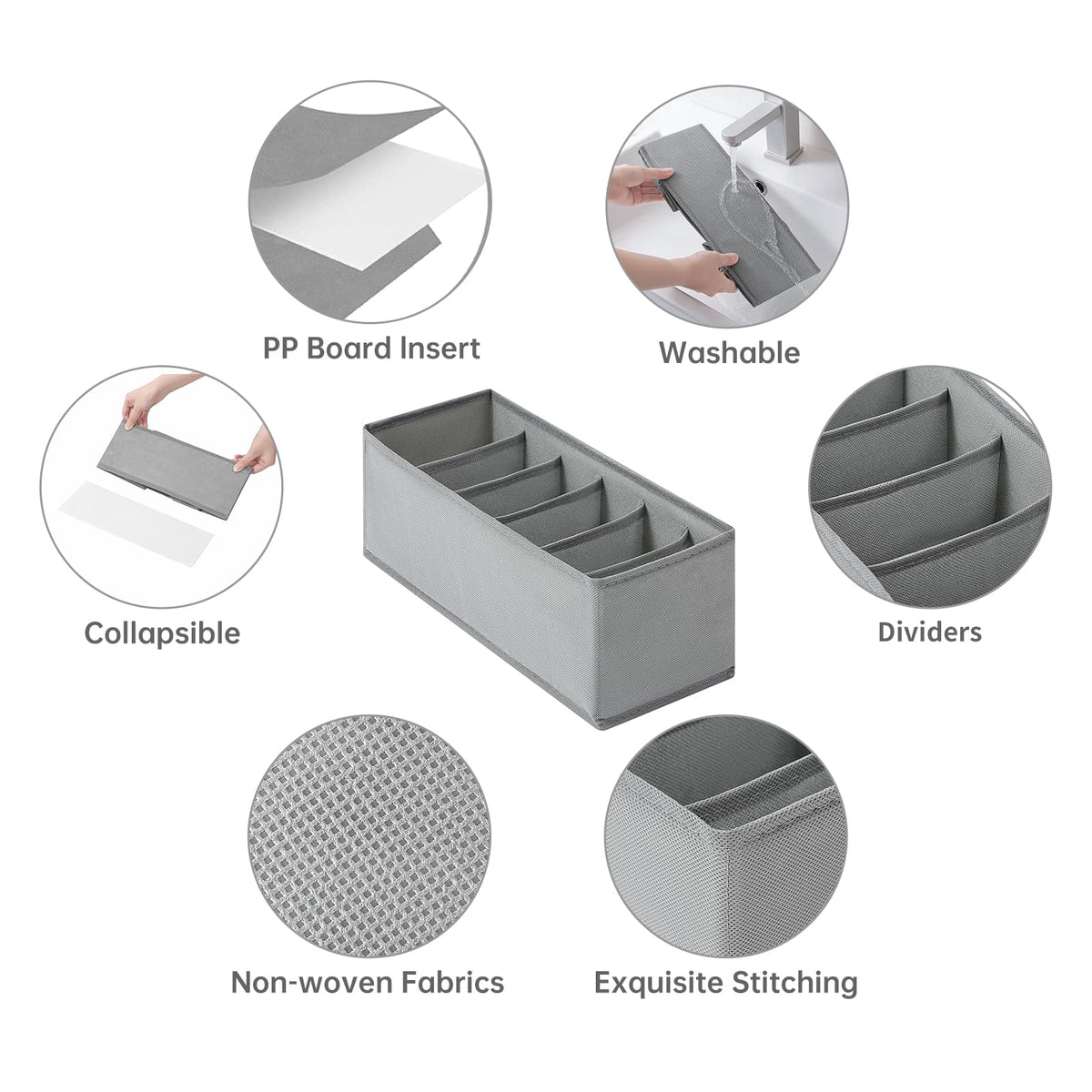 Coorganisers closet drawer organization setup makes easy access and tidy spaces.