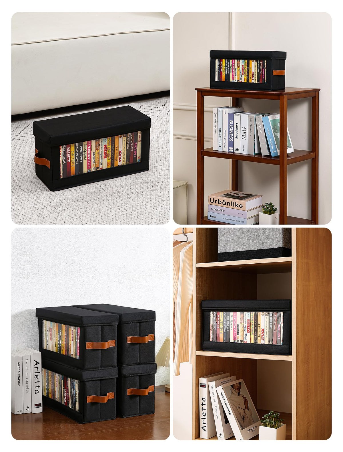Coorganisers compact storage that fits neatly on shelves.