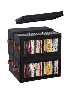 Coorganisers DVD storage box with window for easy disc browsing and access.