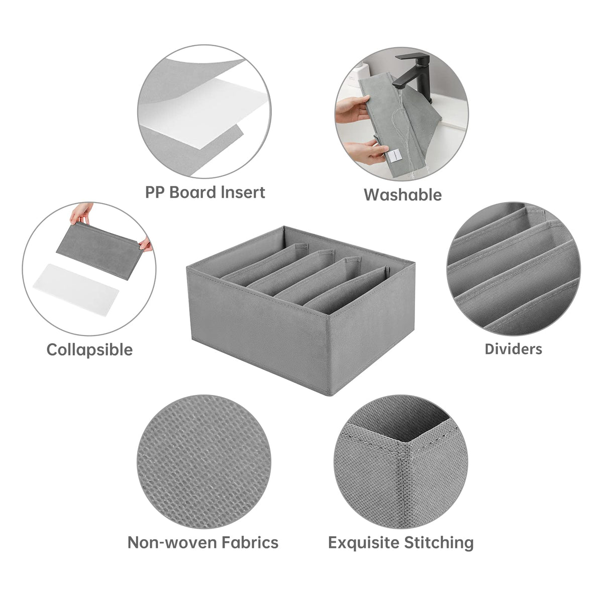 Coorganisers foldable clothes organizer enabling space-saving storage