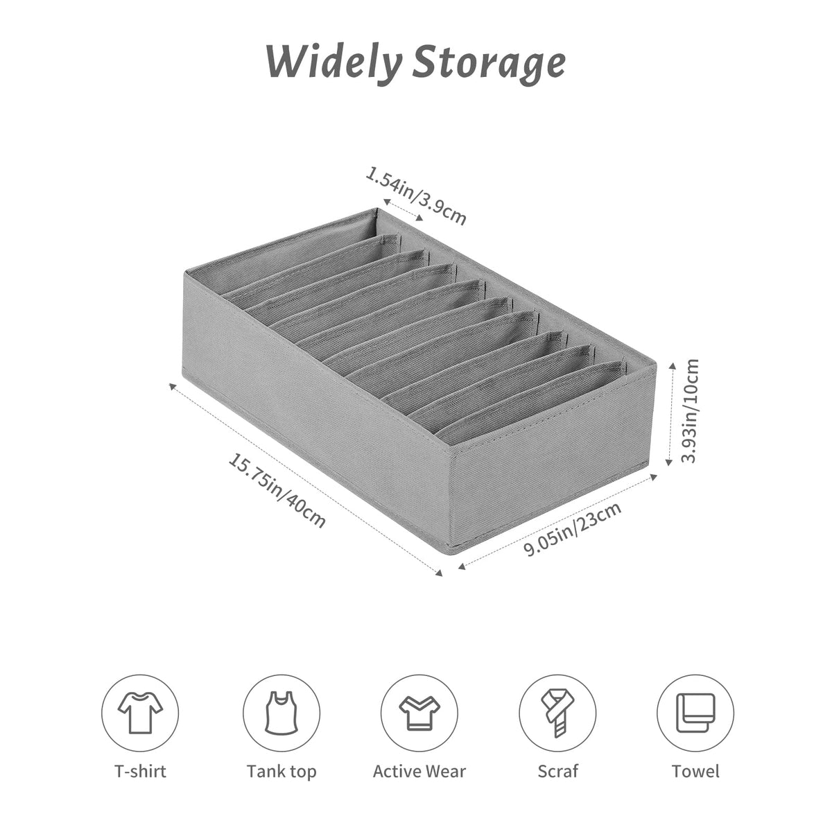 Coorganisers Foldable and stackable drawer organizer for space saving