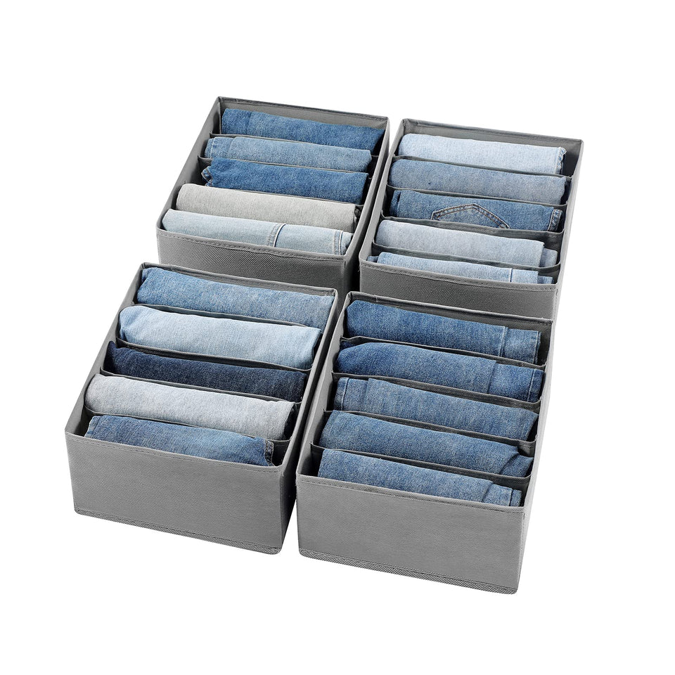 Coorganisers jeans drawer organizer with five-grid design keeping jeans neatly separated