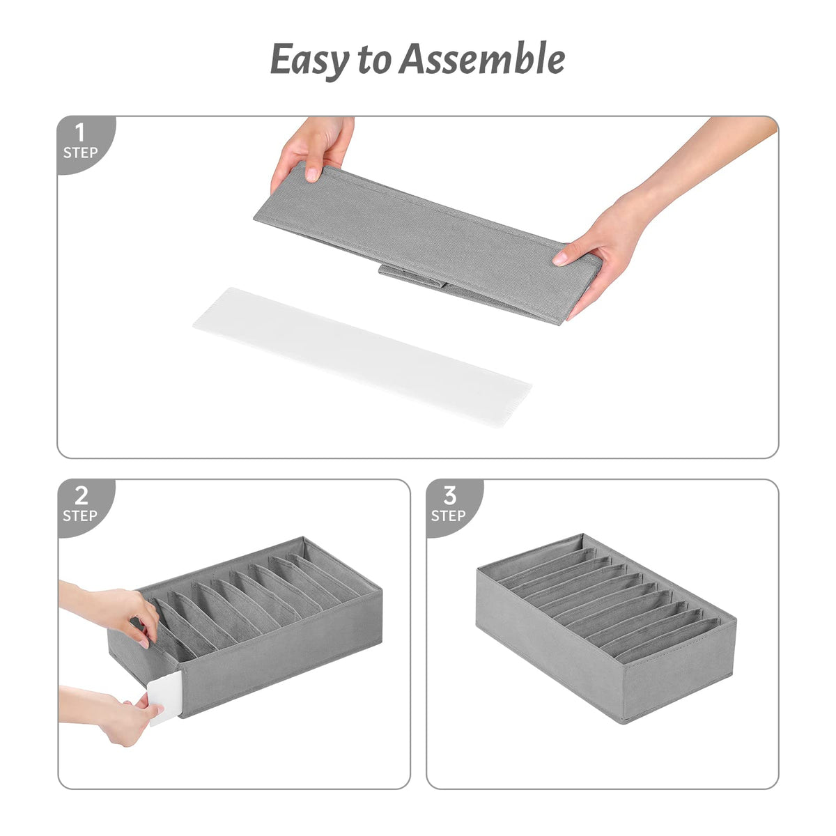 Coorganisers Non woven fabric construction with PP board inserts for shape retention