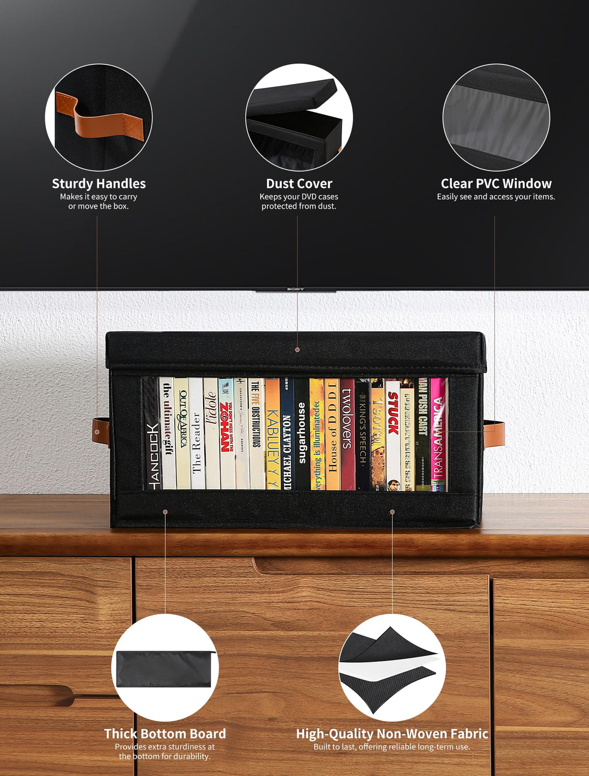 Coorganisers Oxford fabric with reinforced bottom for durable storage.