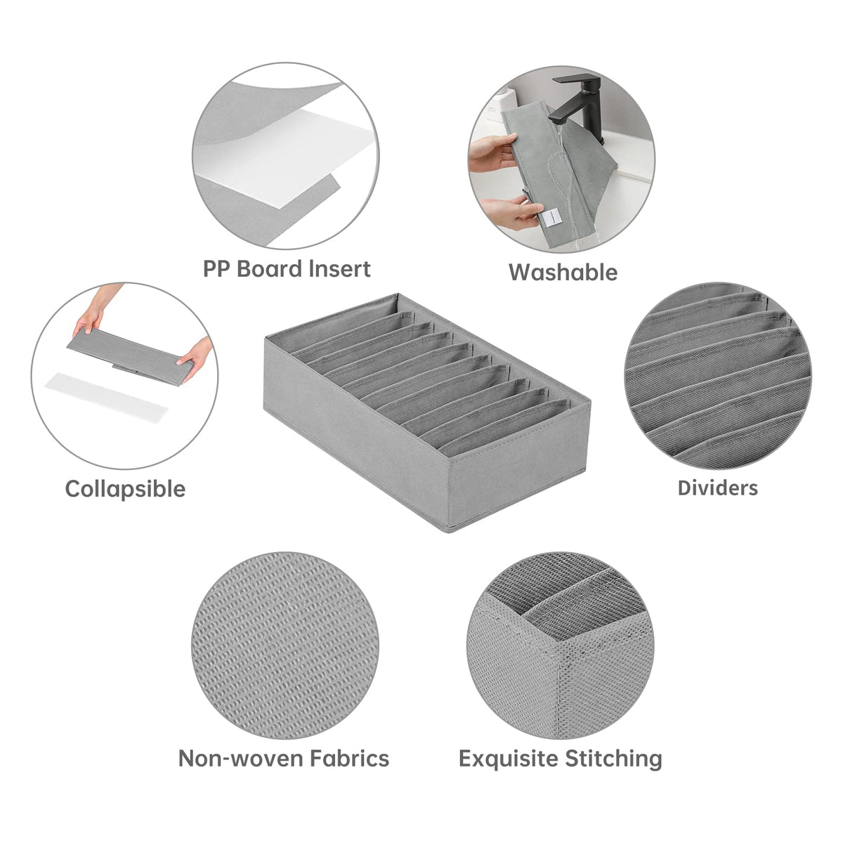 Coorganisers 6-grid large organizer fits long sleeve shirts and bulkier items