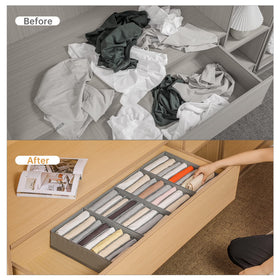 Coorganisers 6-grid medium organizer keeps short sleeve tees neatly separated