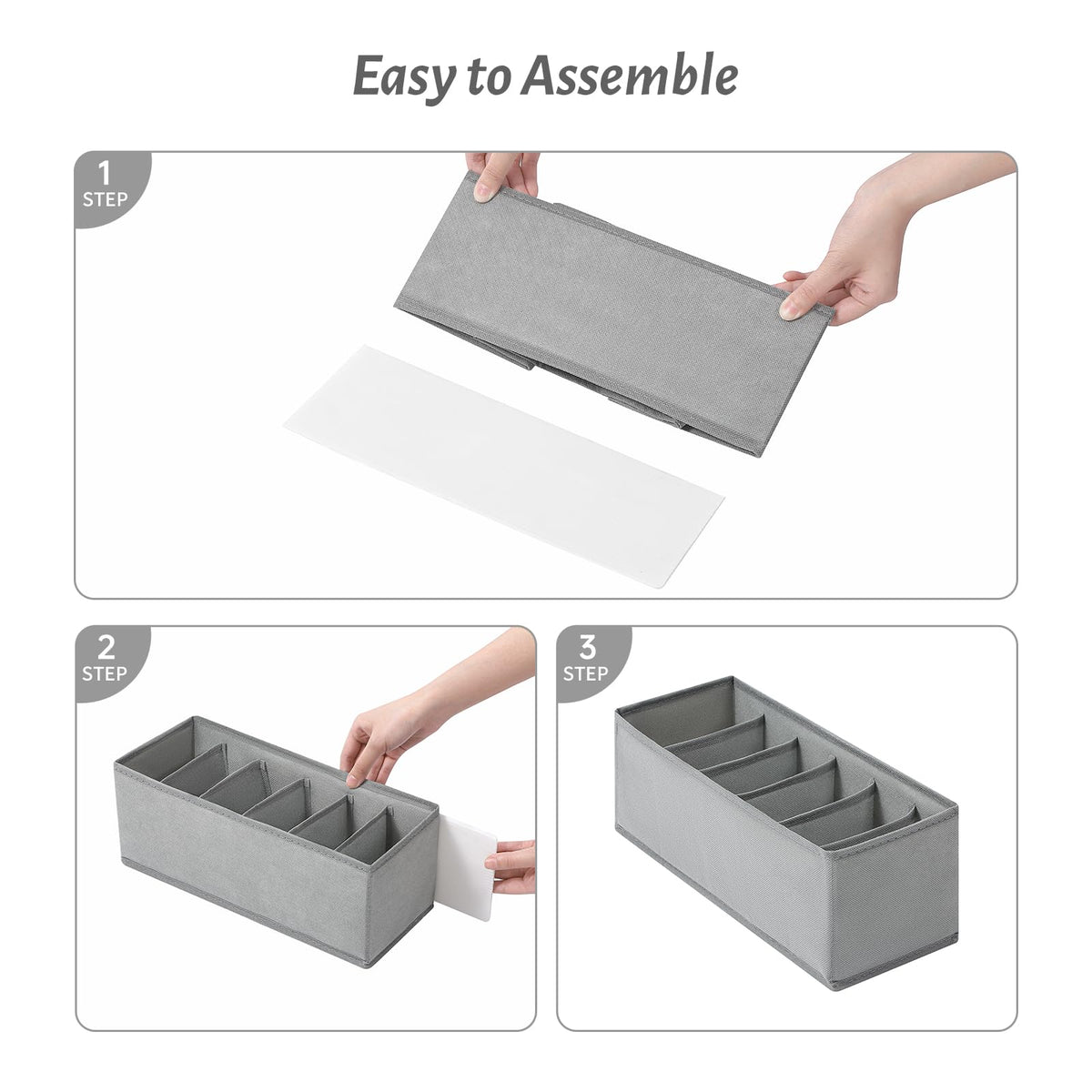 Coorganisers washable foldable belt box for simple maintenance and space saving.