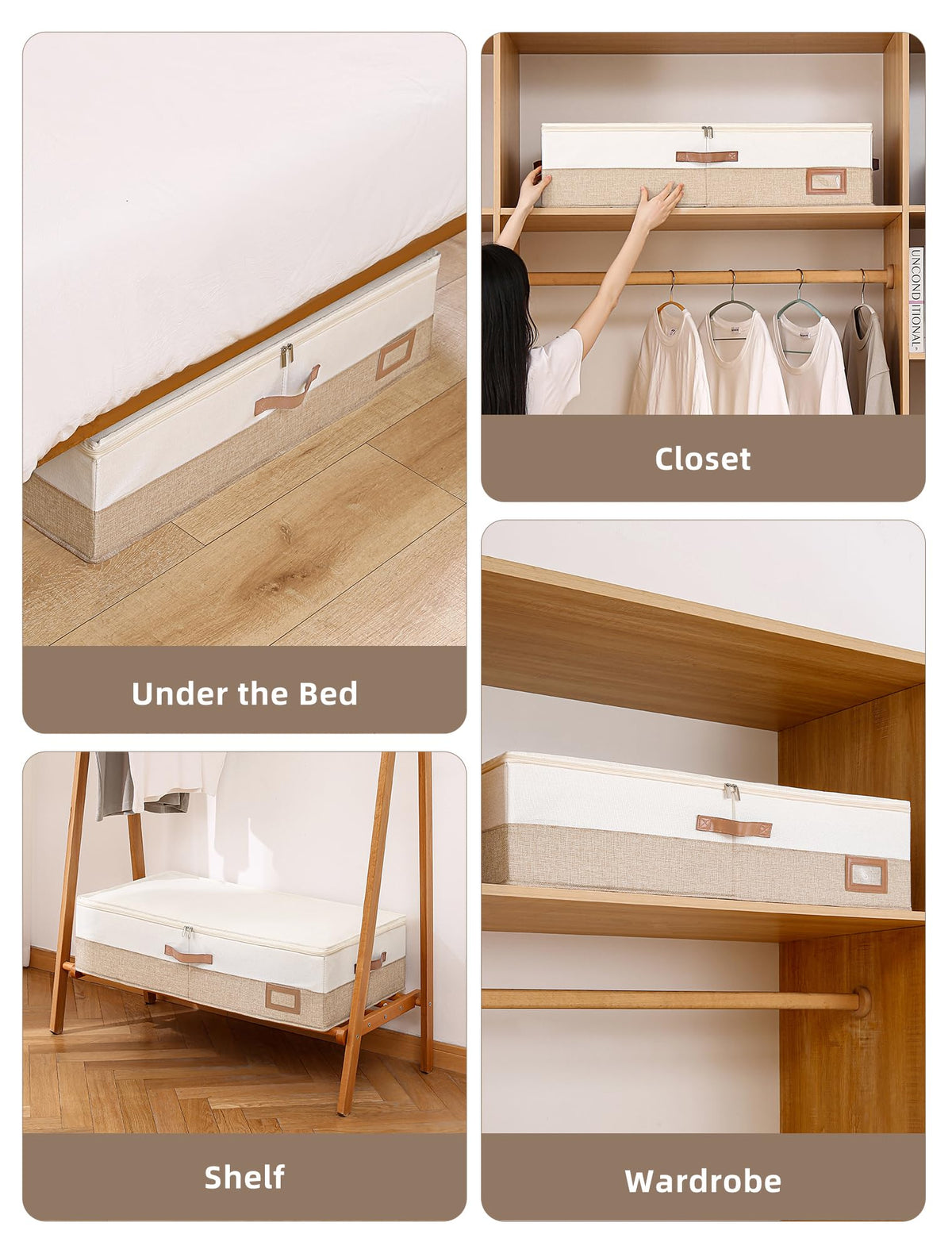 Coorganisers linen-fabric wedding dress storage box finish
