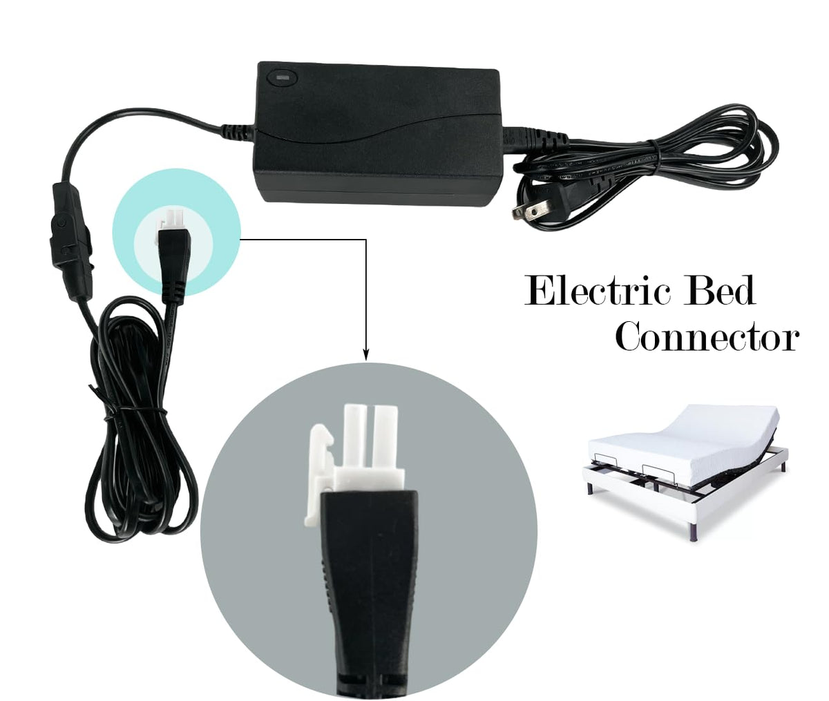 Coosoromas replacement cord and adapter kit, easy installation for compatible bases