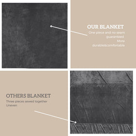 COOVA blanket ready for travel and camping in dark grey.