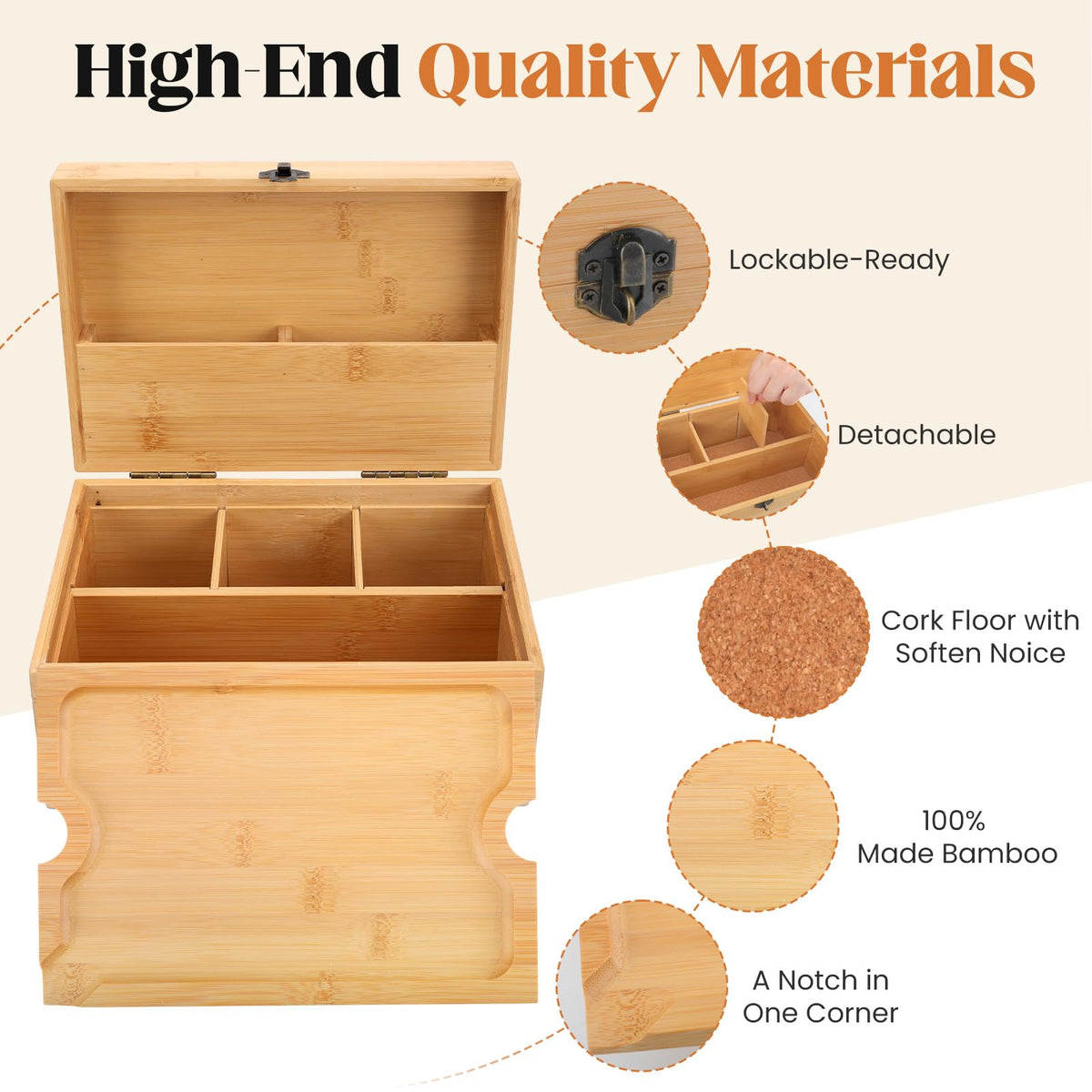 Coozyupper customizable compartments keep items neatly arranged