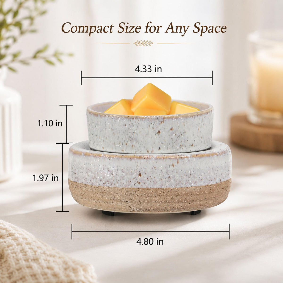 Copinpin wax burner jar candle-compatible setup for quick, clean scent release.