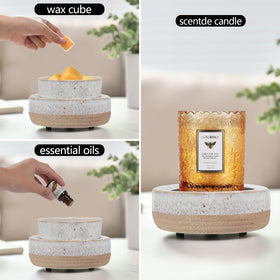 Copinpin wax burner with wax melts tray showcasing easy melting and aroma diffusion.