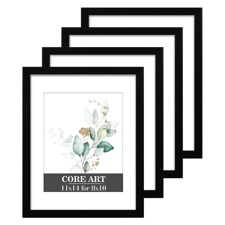 CORE ART 11x14 frame with mat, front view showing secure 8x10 photo fit.