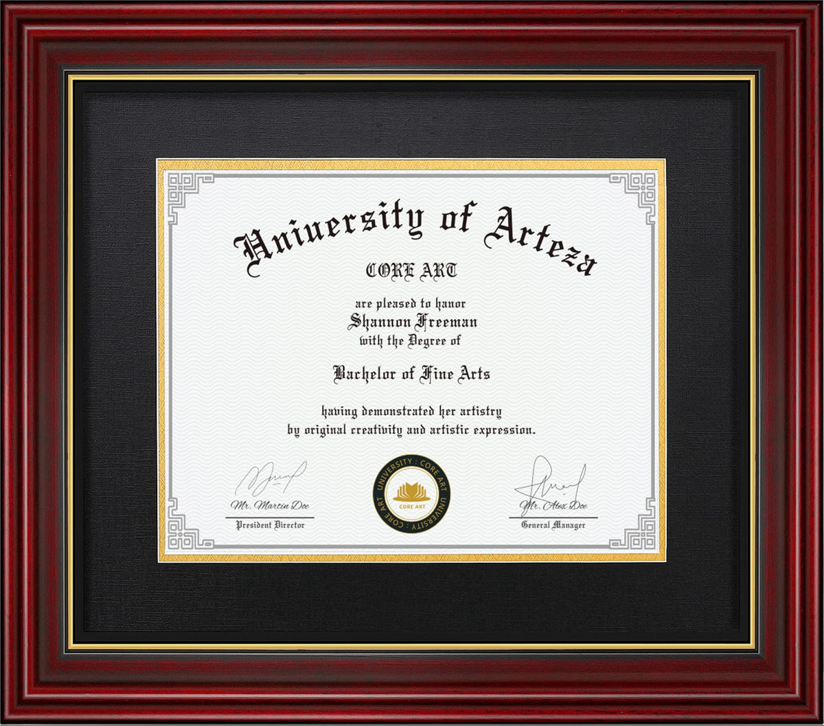 CORE ART diploma frame 11x14 with mat protects and highlights your diploma