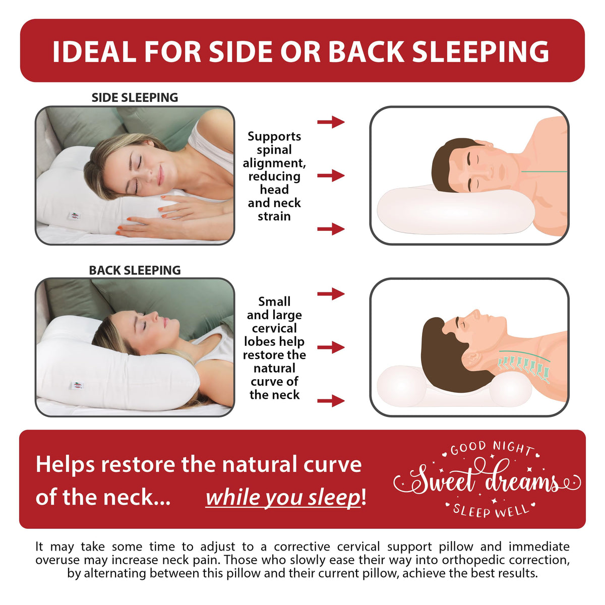Core Products D-Core neck pillow, dual neck rolls, customizable support for neck length.