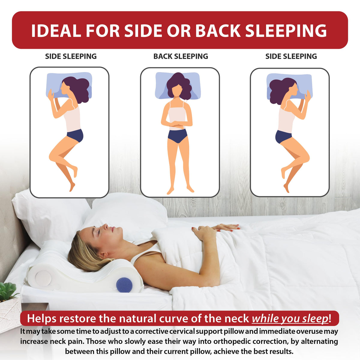 Durable foam core that retains shape for lasting neck support.