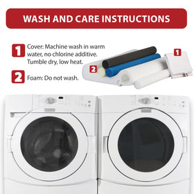 Removable, washable pillowcase keeps Core Products pillow clean.