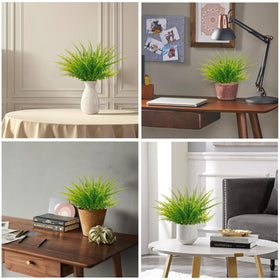 Coreland artificial fern garden setup demonstrates versatile placement on balconies and patios.