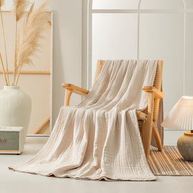 Corizei easy-care muslin blanket washable and stays fluffy