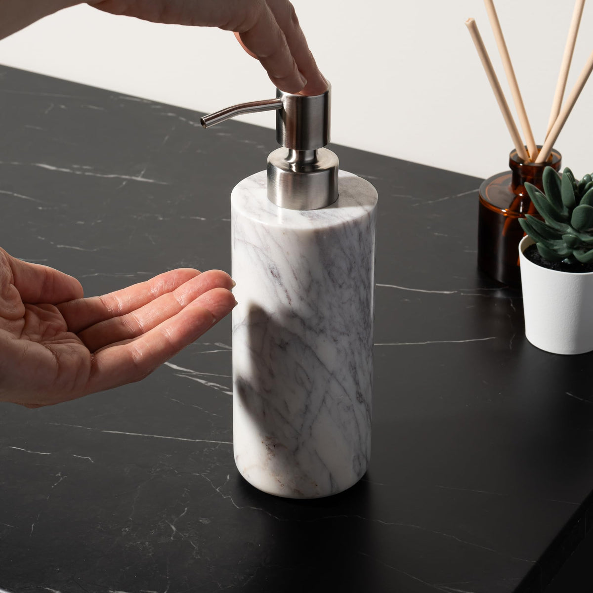 Cork & Mill complete marble bathroom set for cohesive look