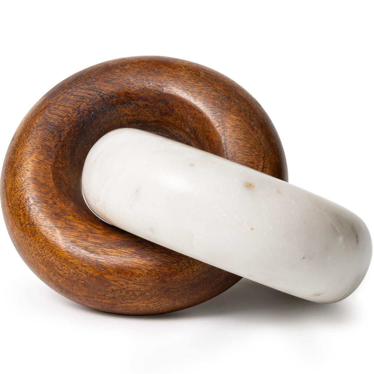 Cork & Mill knot decor front view adds a sophisticated centerpiece to shelves