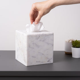 Cork & Mill marble bathroom decor enhances contemporary interiors.