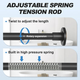 CorkLatta adjustable shower rod twist install for quick, tool-free bathroom upgrades.
