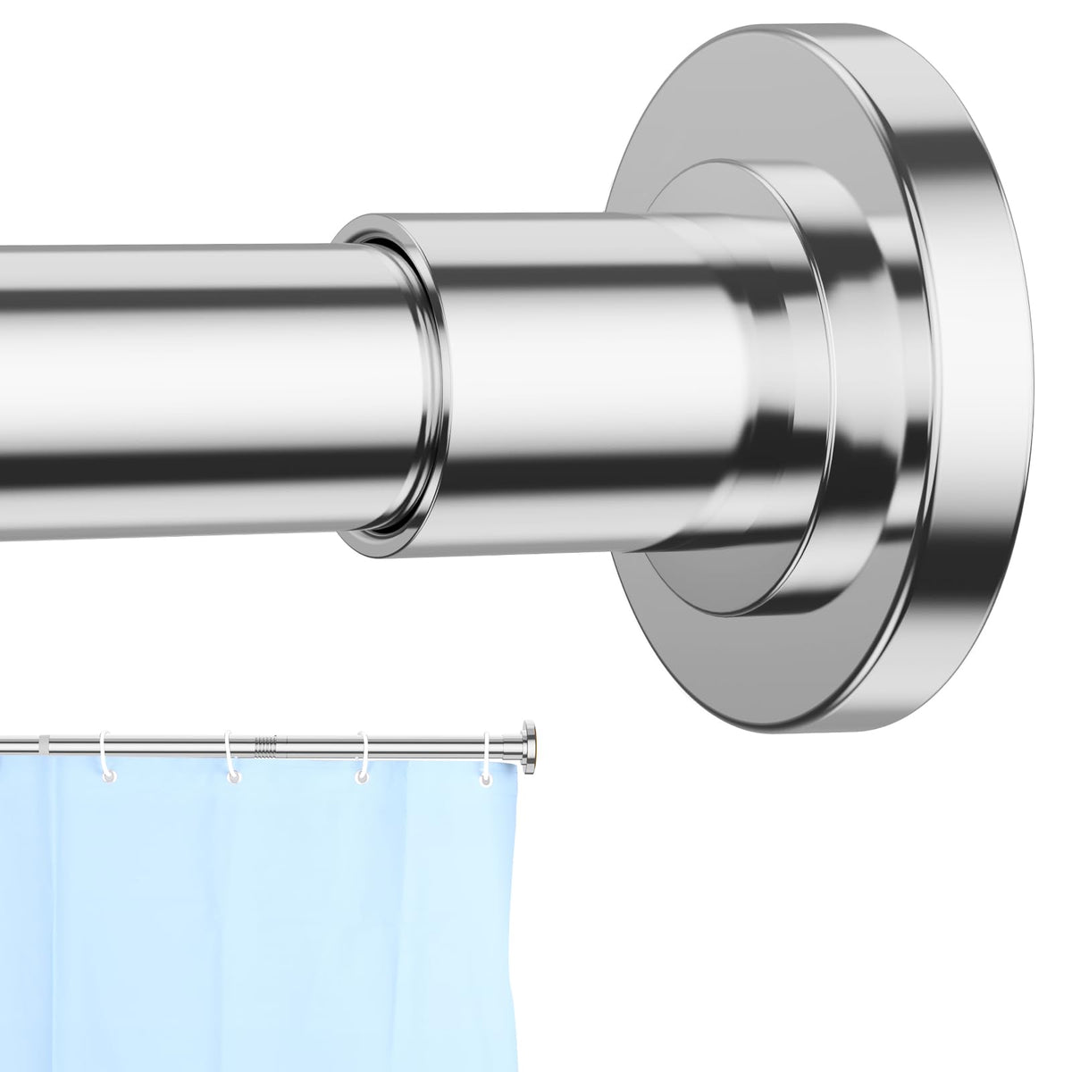 CorkLatta chrome shower rod extended length for a perfect fit in any bathroom
