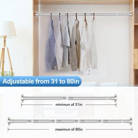 CorkLatta chrome shower rod easy installation without tools in minutes