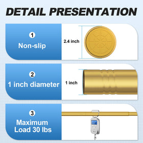 CorkLatta Adjustable Shower Rod with twist-to-tighten for easy setup.