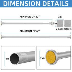 CorkLatta multiuse rod for curtains, closets, and hanging items