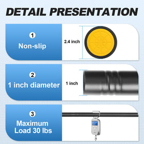 CorkLatta stainless steel tension rod showcases a rust-proof finish for lasting shine.