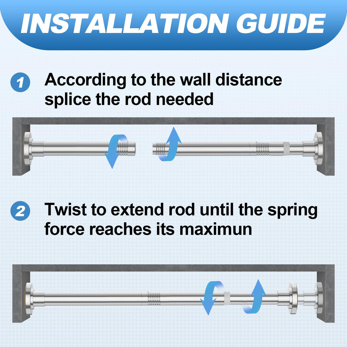 CorkLatta versatile tension rod suitable for showers, closets, or windows